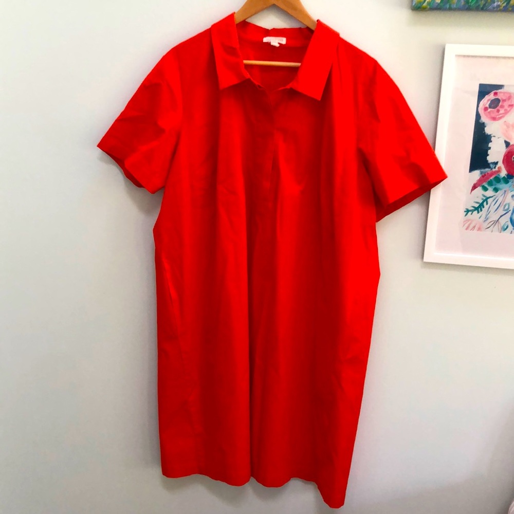 Eileen Fisher cotton poplin shirt dress